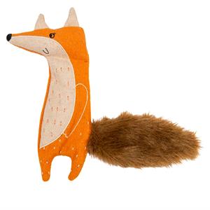 jackandvanilla Jack and Vanilla Hondenspeelgoed - Knuffel met knisper - Gerecycled - Vos - 30 cm