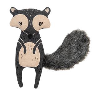 jackandvanilla Jack and Vanilla Hondenspeelgoed - Knuffel met knisper - Gerecycled - Wasbeer - 23 cm