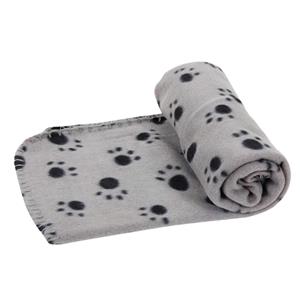 Nobleza Fleece dekentje voor hond en kat grijs M