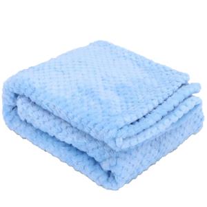 Nobleza Deken voor hond en kat - Pluche - Lichtblauw - Maat M - 80x100 cm