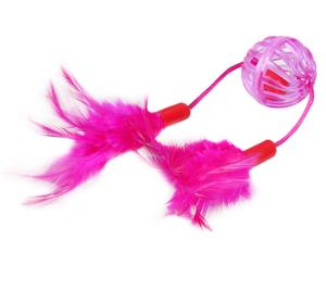nobleza Kattenspeeltje balletje met belletje en veren roze