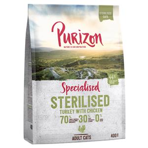 Purizon 400g Sterilised Adult Kalkoen & Kip  Kattenvoer droog