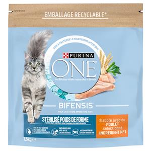 Purina One 1,5kg  SterilCat met kip droog kattenvoer