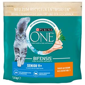 2x 1,4kg Purina ONE Senior 11+ droogvoer voor katten