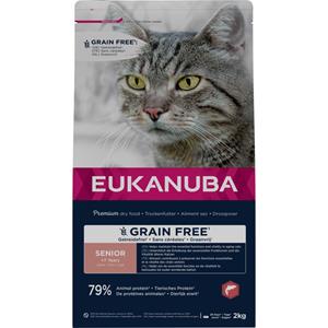 Eukanuba 2kg  Senior Graanvrij Zalmrijk Droog Kattenvoer