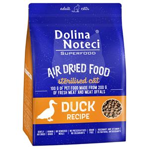 Dubbelpak: 2x1kg Dolina Noteci Superfood Sterilised Feline Eend droog kattenvoer