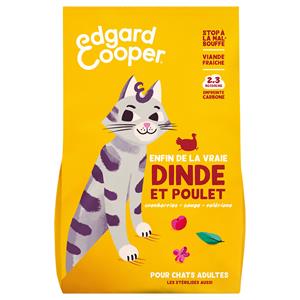 Edgard & Cooper 2kg Adult Kip en Kalkoen Graanvrij  Kattenvoer