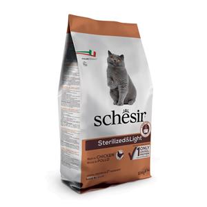 10kg Sterilized & Light met Kip Schesir droog kattenvoer