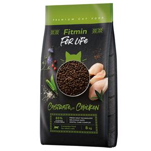 2x 8kg Fitmin Cat For Life Castrate met Kip Droog Kattenvoer