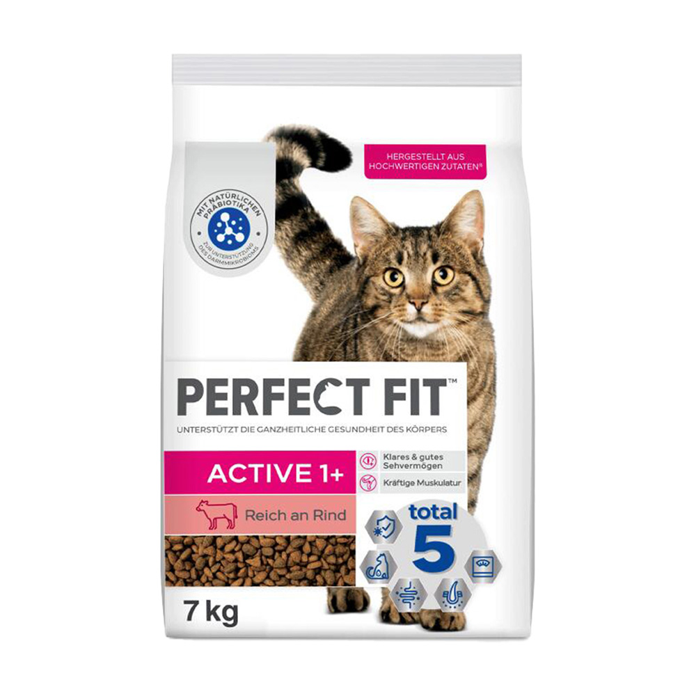 Perfect Fit 7kg Active 1+ Rijk aan Rund  Kattenvoer