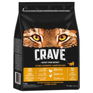 Crave Kat Droogvoer Adult met Kalkoen & Kip Kattenvoer - 2,8 kg