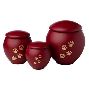 urnwebshop Mini Budget Dieren Urn Rood (0.35 liter)