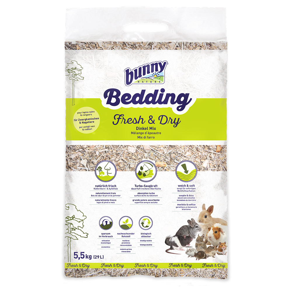 BunnyNature 2x 29L Bunny Bedding Fresh & Dry Knaagdier