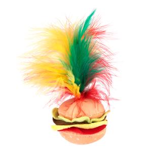 Zooplus Exclusive Kattenspeelgoed Crinkle Burger met veren - 1 Stuks