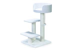 Beeztees Krabmeubel Serpa Figo - Krabpaal - Wit - 50x50x92 cm