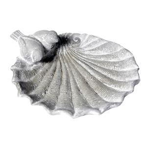 Mega CollectionsA‚A vogelbad|voederschaal - schelp - grijs - Ca. D26 c