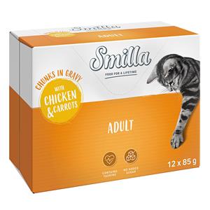 Smilla Adult Hapjes met Groenten 12 x 85 g - met Kip en Wortel