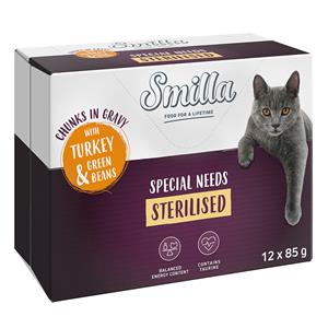 Smilla Sterilised Hapjes met Groenten  12 x 85 g - met kalkoen en sperziebonen