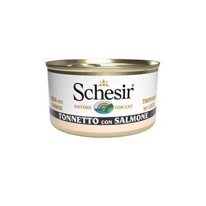 Schesir Tonijn in Gelei 6 x 85 g Kattenvoer -  Tonijn met Zalm