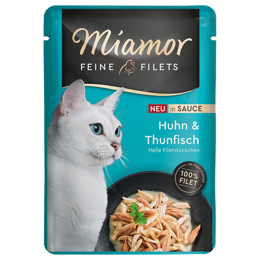 24x100g Miamor Fijne Filets in Saus Kip & Tonijn natvoer voor katten