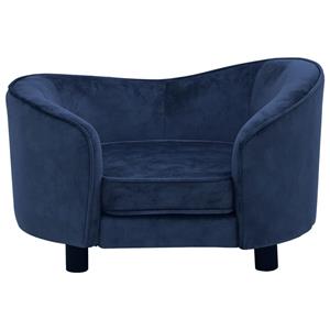 vidaxl Hondenbank 69x49x40 cm pluche blauw