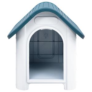 VidaXL Hondenhok 59x75x66 cm polypropeen blauw