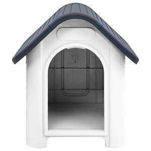 VidaXL Hondenhok 59x75x66 cm polypropeen grijs