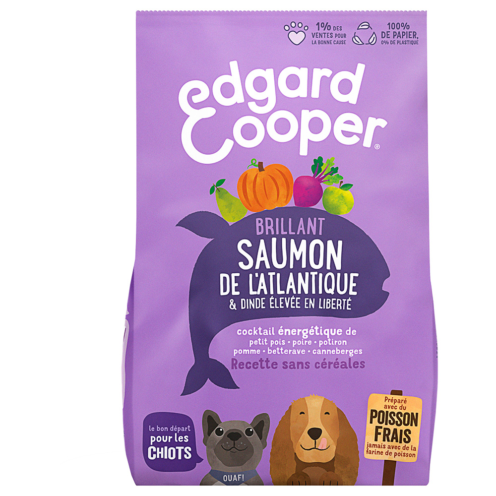 Edgard & Cooper Puppy Zalm en Kalkoen Graanvrij Hondenvoer - 7 kg