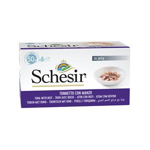 24x50g Small in Gelei of Natural In Gelei: Tonijn met Rund Schesir Kattenvoer