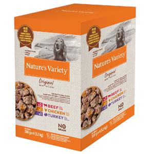 Nature’s Variety Nature's Variety Original Paté No Grain Medium/Maxi Adult Hondenvoer - Mix (Rund, Kip, Kalkoen) 8 x 300 g