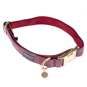 Nomad Tales Calma Halsband, burgundy - Maat L: 39 - 64 cm Halsomvang, B 25 mm