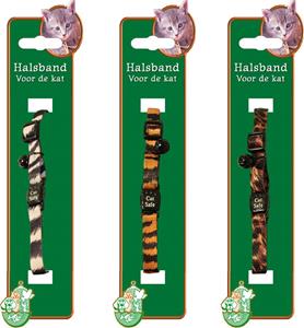 Kattenhalsband nylon zebra print - Gebr de boon