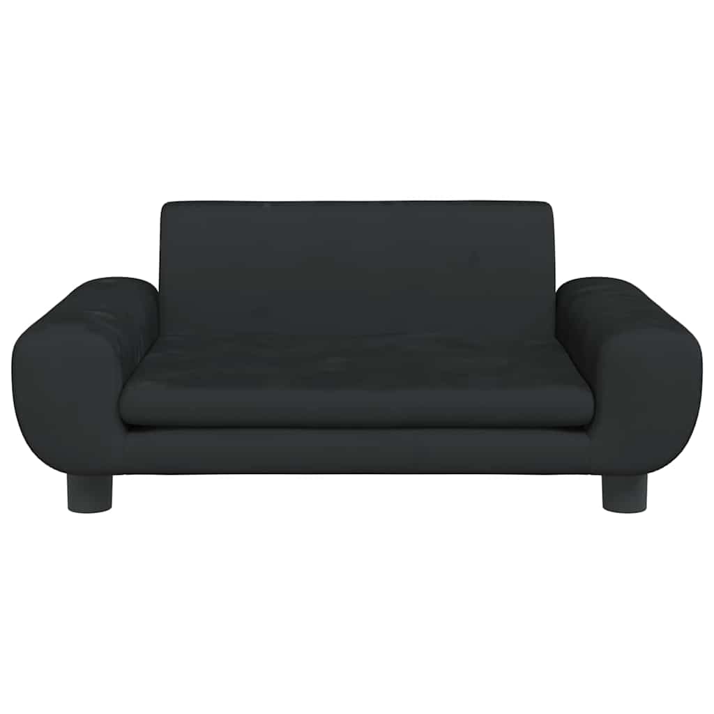VidaXL Hondenmand 70x45x33 cm fluweel zwart