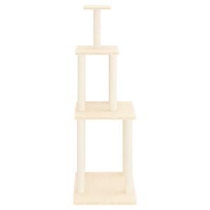 VidaXL Kattenmeubel met sisal krabpalen 149 cm crèmekleurig