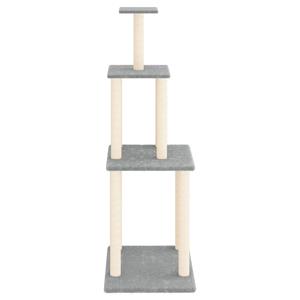 VidaXL Kattenmeubel met sisal krabpalen 149 cm lichtgrijs