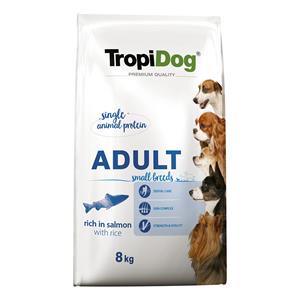 8kg Tropidog Premium Adult Small Zalm droogvoer voor honden