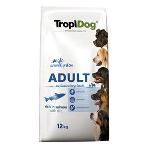 2x12kg Tropidog Premium Adult Medium & Large Zalm droogvoer voor honden