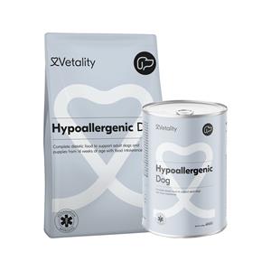 Vetality Hypoallergenic Dog - 3 kg + 6 x 400 g Hypoallergeen Dog Wet