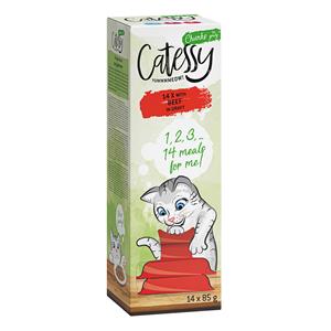 Catessy Hapjes in sausbakjes 14 x 85 g - met Rund