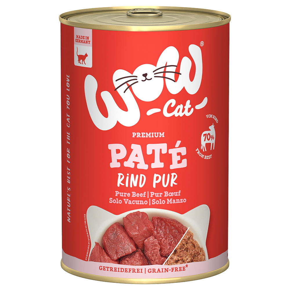 6x400g WOW Cat Adult Rund Pur kattenvoer nat