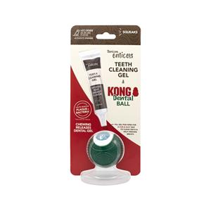 Tropiclean KONG Dental Ball Medium incl Dental Gel. 35 ml.