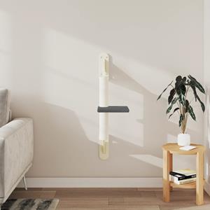 VidaXL Kattenmeubel wandgemonteerd met krabpaal 85,5 cm donkergrijs