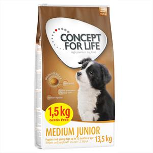 Concept for Life Medium Junior Hondenvoer - 12 + 1,5 kg gratis!