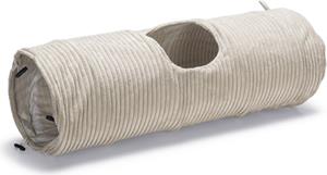 Designed by Lotte Kattentunnel Ribbed - Kattenspeelgoed - Lichtgrijs - 25x25x75 cm
