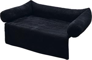 Designed by Lotte Bankkussen Ribbed - Hondenkussen - Antraciet - 90x55x13,5 cm
