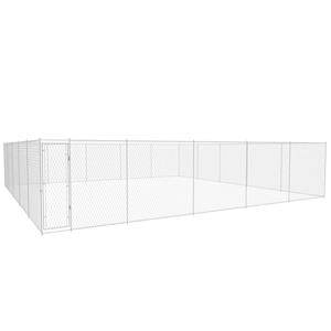 vidaXL Hondenkennel voor buiten 950x950x185 cm gegalvaniseerd staal