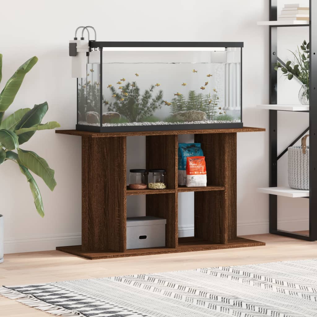 VidaXL Aquariumstandaard 100x40x60 cm bewerkt hout bruin eikenkleur