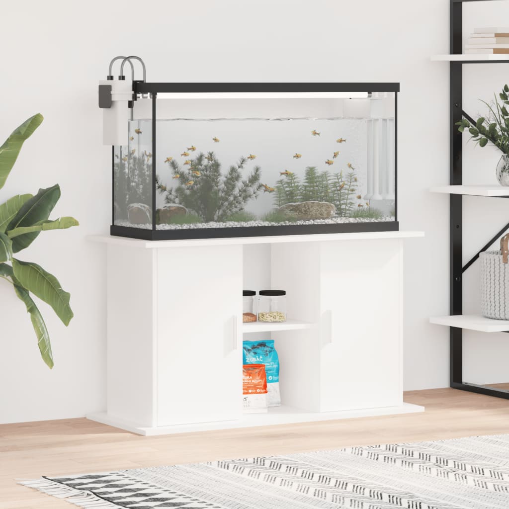 VidaXL Aquariumstandaard 101x41x58 cm bewerkt hout wit