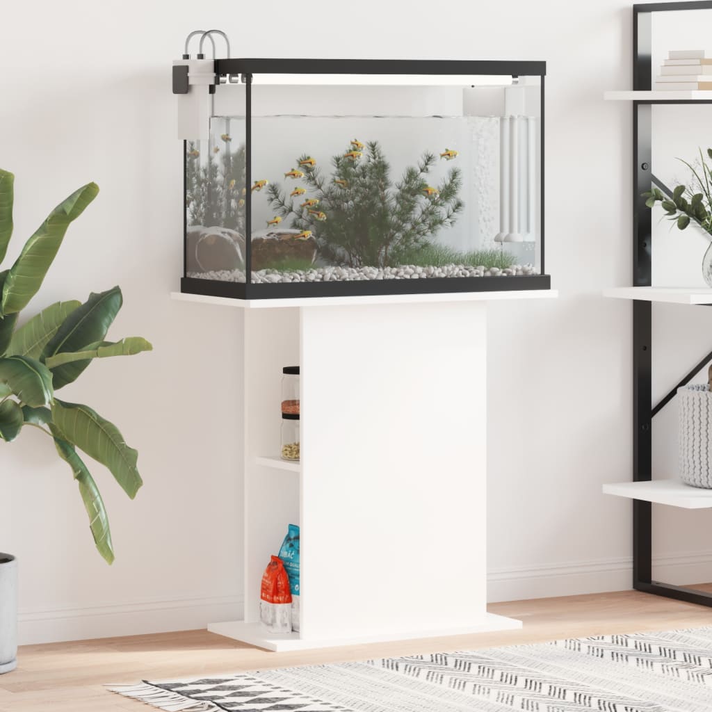 VidaXL Aquariumstandaard 75x36x72,5 cm bewerkt hout wit