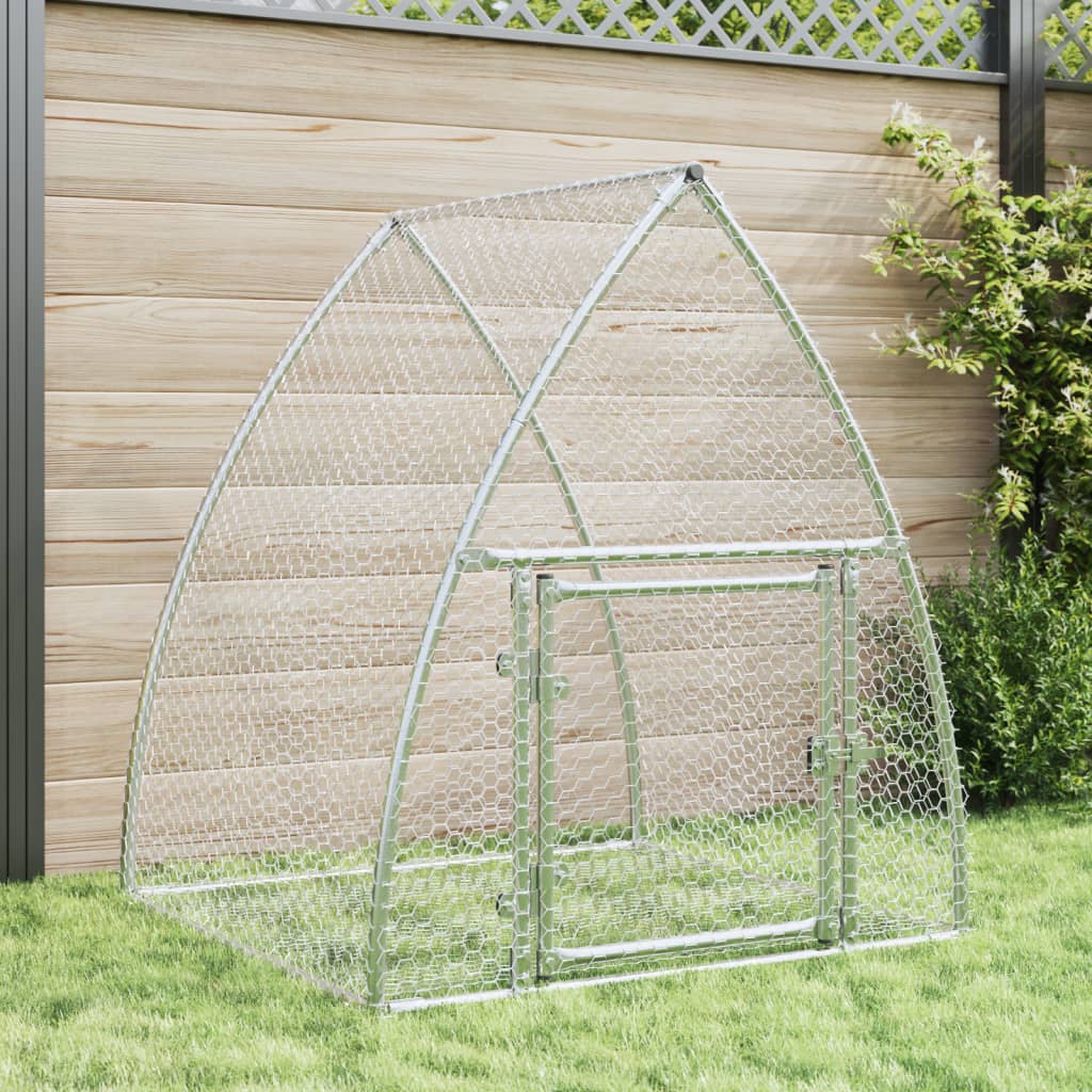 VidaXL Konijnenhok 100x105x120 cm gegalvaniseerd staal zilverkleurig